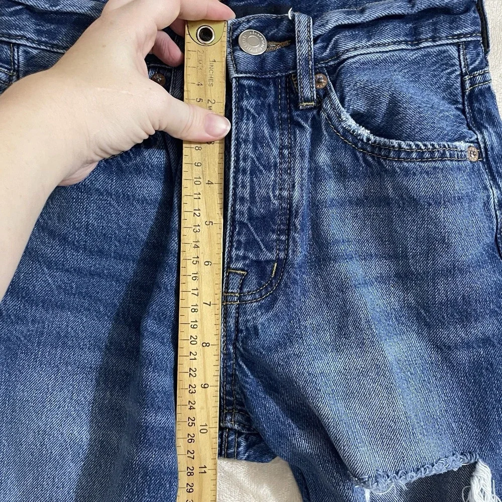Aeropostale Jeans Womens Size 000 90s Baggy Blue Denim Medium Wash‎ Button Fly